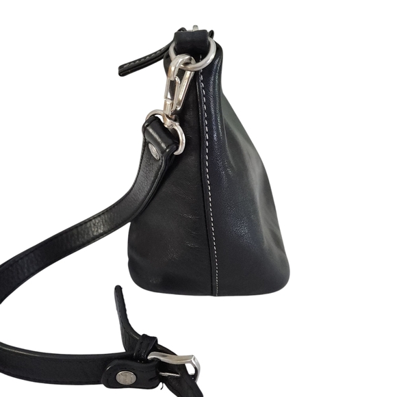 TIGNANELLO Black Leather Crossbody Bag made in Italy - Picture 7 of 14